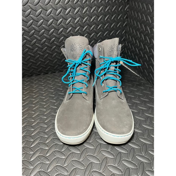 Timberland Sneaker Boots Mens 9M Gray Suede Blue Laces 6701R C860 Outdoor Rugged main image 5